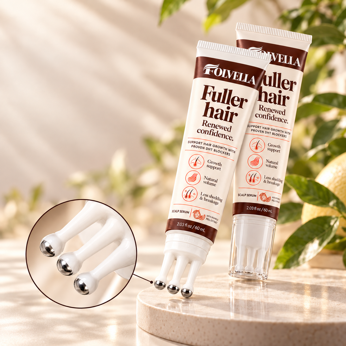Folvella three-ball roller applicator